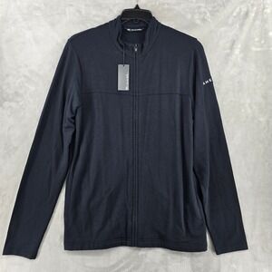 Travis Mathew Newport Golf Jacket‎ Mens Small Black Full Zip Performance Casual